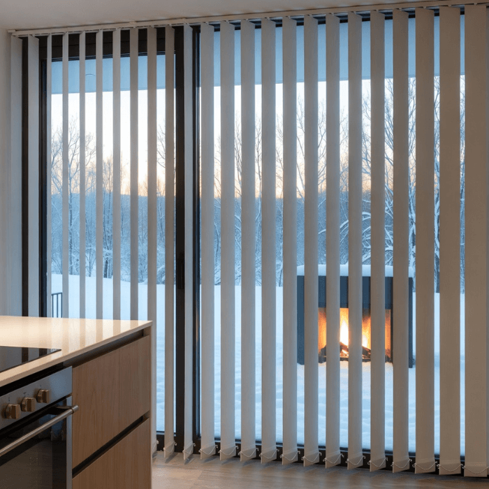 Zaciemniające pionowe osłony okienne Vertikal – elegancka ochrona przed słońcem